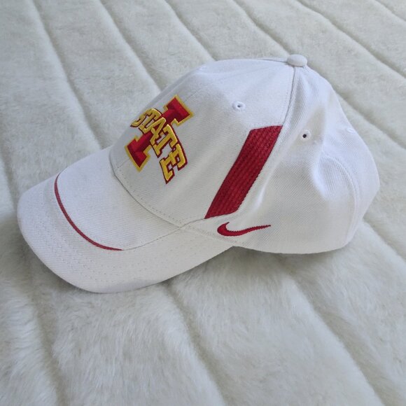 Vintage Nike Team Iowa State Hat Cap Adjustable White - Picture 3 of 11